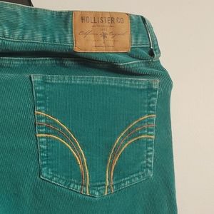 HOLLISTER Women's Flare size 9 Corduroy Teal